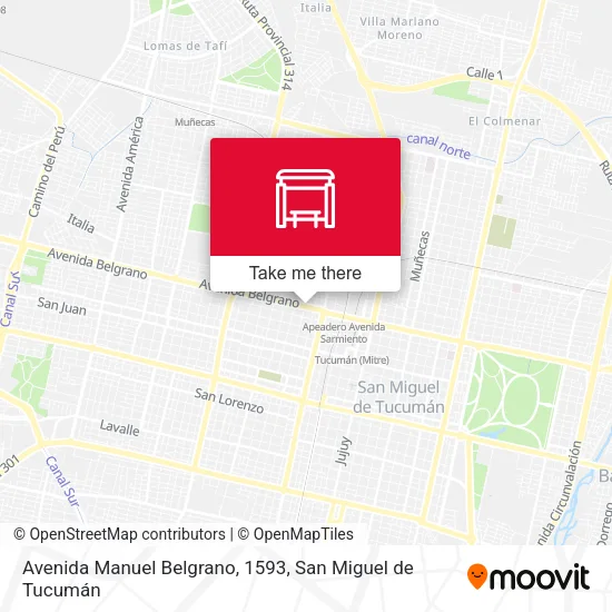 Mapa de Avenida Manuel Belgrano, 1593