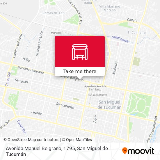 Avenida Manuel Belgrano, 1795 map