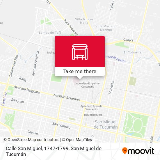 Mapa de Calle San Miguel, 1747-1799