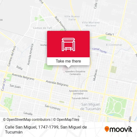 Mapa de Calle San Miguel, 1747-1799