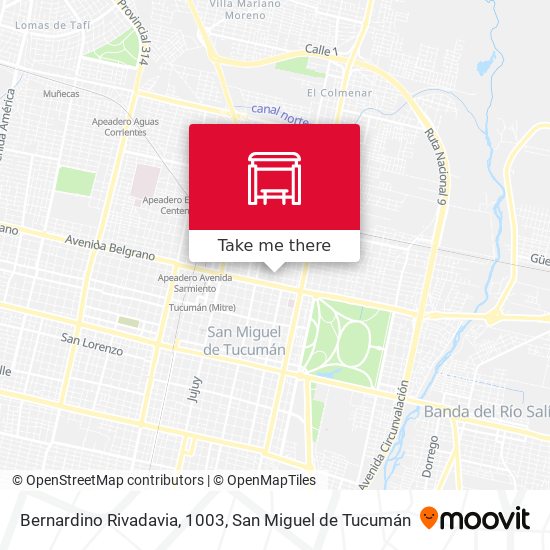 Mapa de Bernardino Rivadavia, 1003