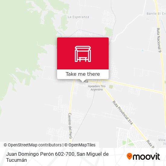Juan Domingo Perón 602-700 map