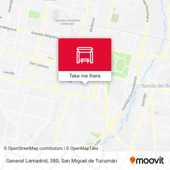 General Lamadrid, 380 map