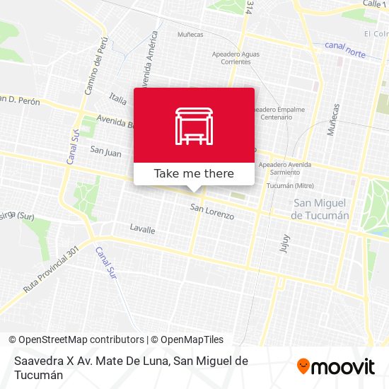 Mapa de Saavedra X Av. Mate De Luna