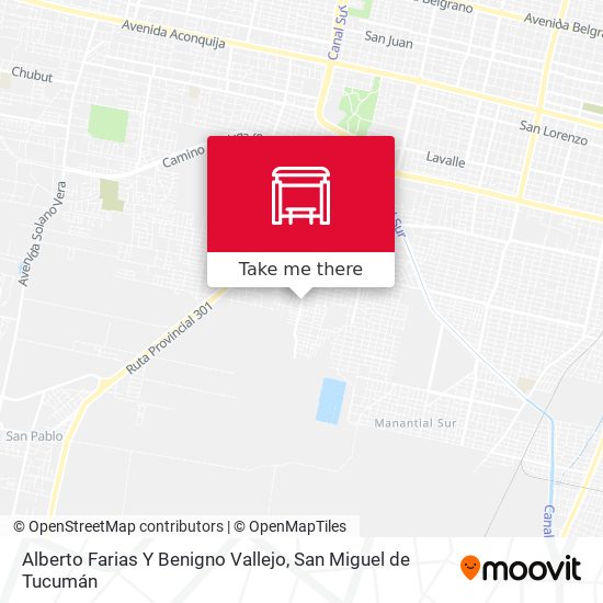 Alberto Farias Y Benigno Vallejo map