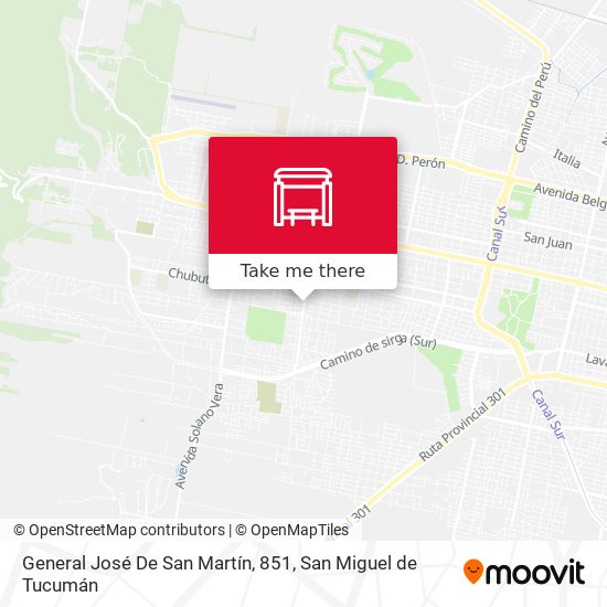 Mapa de General José De San Martín, 851
