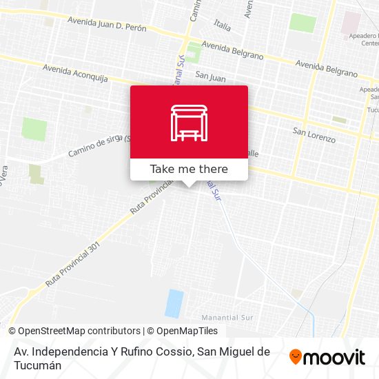 Av. Independencia Y Rufino Cossio map