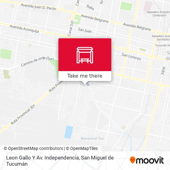 Leon Gallo Y Av. Independencia map