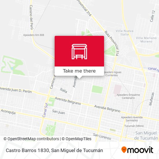Castro Barros 1830 map