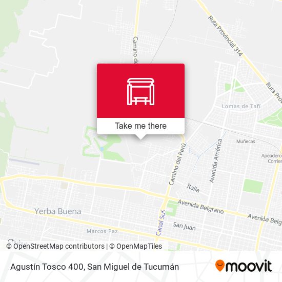 Agustín Tosco 400 map