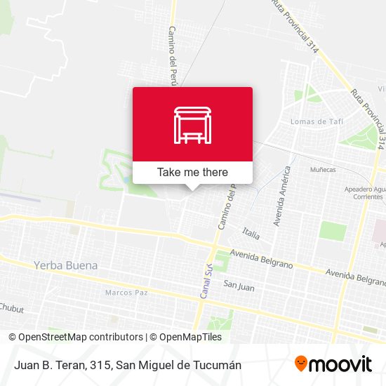 Juan B. Teran, 315 map