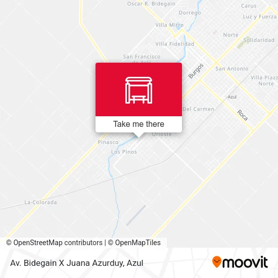 Mapa de Av. Bidegain X Juana Azurduy