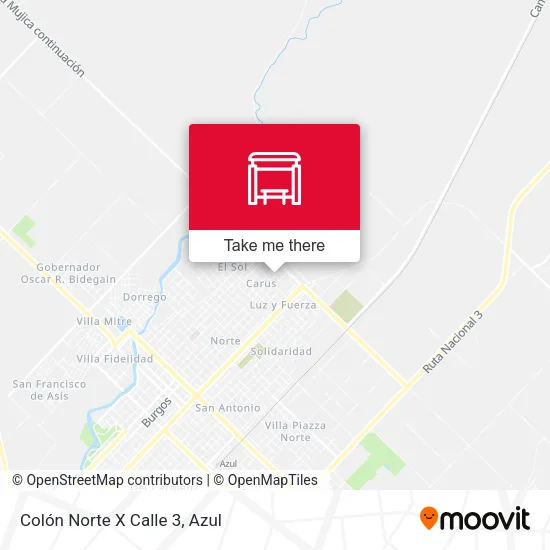 Mapa de Colón Norte X Calle 3