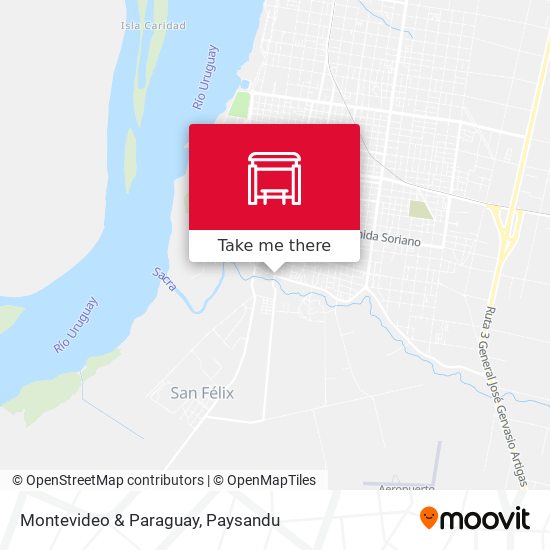 Mapa de Montevideo & Paraguay