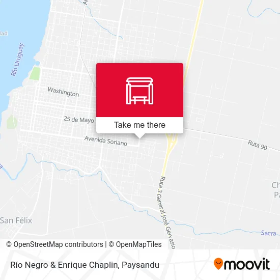 Río Negro & Enrique Chaplin map
