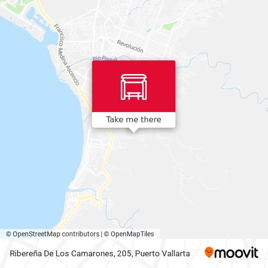 Mapa de Ribereña De Los Camarones, 205