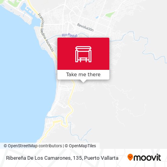 Ribereña De Los Camarones, 135 map