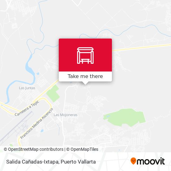 Salida Cañadas-Ixtapa map