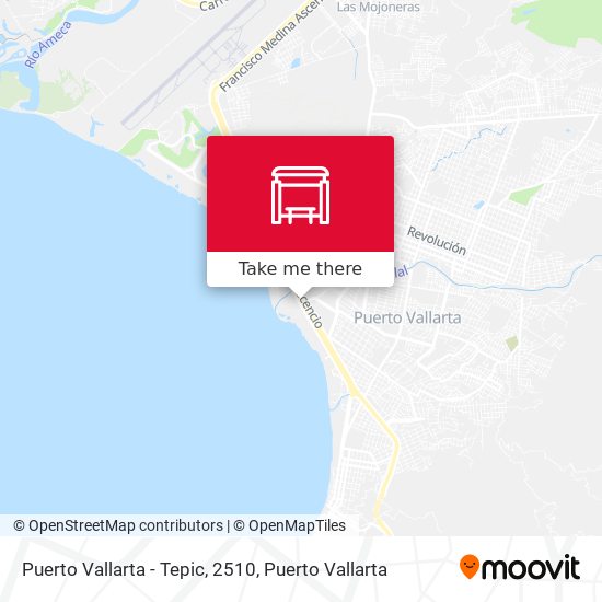 Mapa de Puerto Vallarta - Tepic, 2510