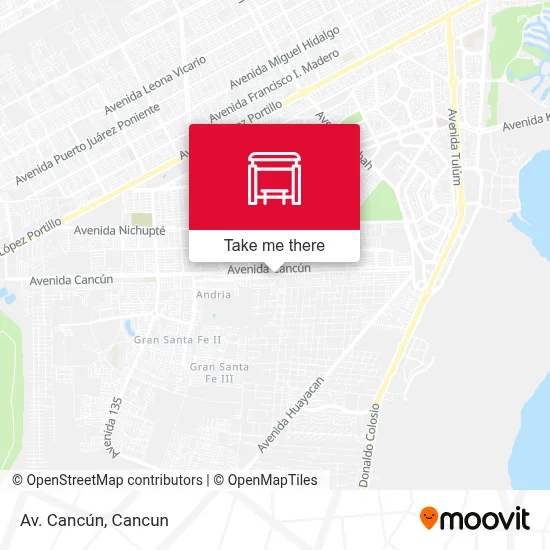 Av. Cancún map