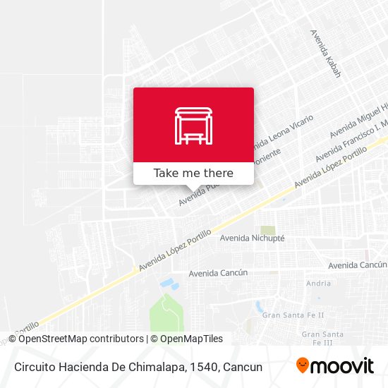 Circuito Hacienda De Chimalapa, 1540 map