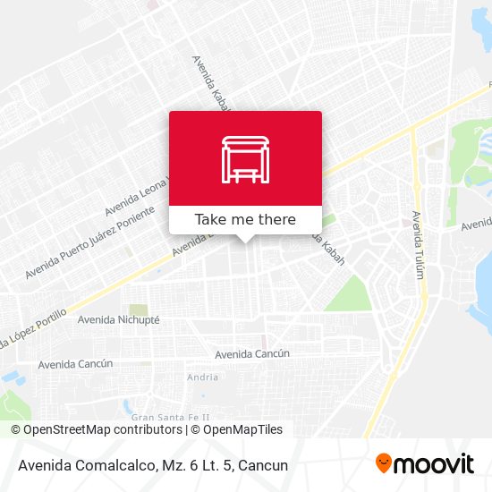 Avenida Comalcalco, Mz. 6 Lt. 5 map