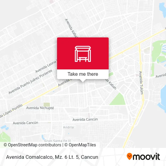 Mapa de Avenida Comalcalco, Mz. 6 Lt. 5