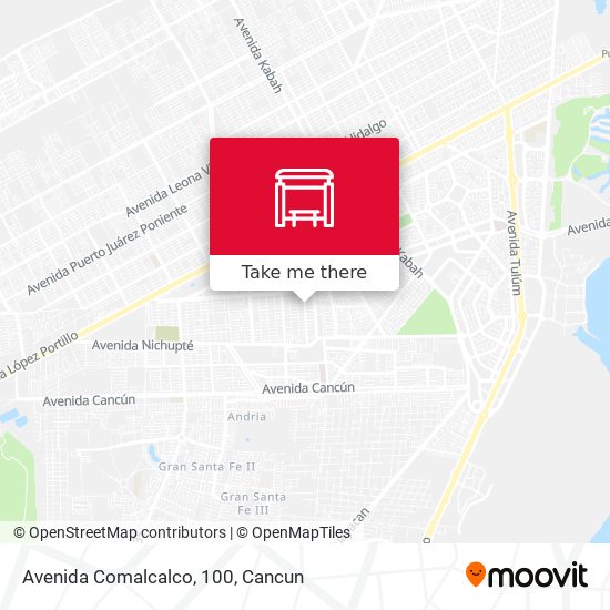 Mapa de Avenida Comalcalco, 100