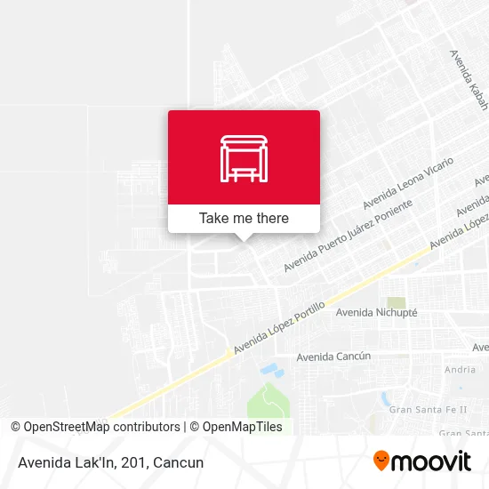 Avenida Lak'In, 201 map