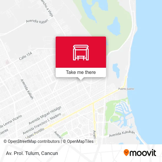Av. Prol. Tulum map