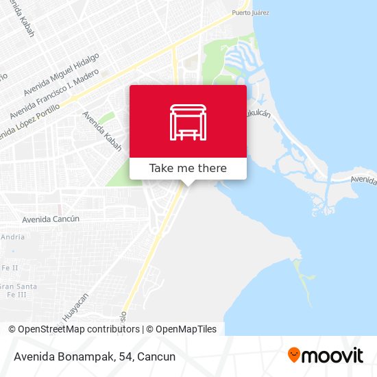 Mapa de Avenida Bonampak, 54