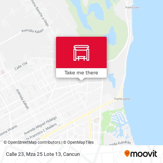 Mapa de Calle 23, Mza 25 Lote 13