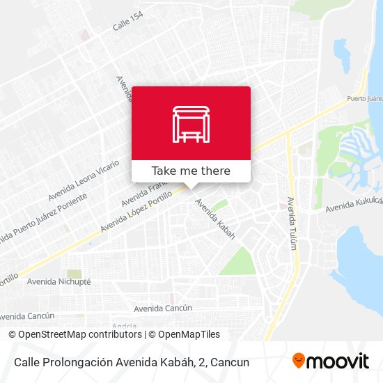 Mapa de Calle Prolongación Avenida Kabáh, 2