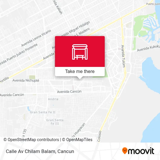 Calle Av Chilam Balam map