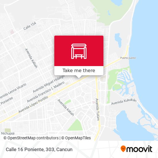 Mapa de Calle 16 Poniente, 303