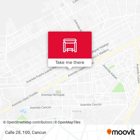 Calle 28, 100 map