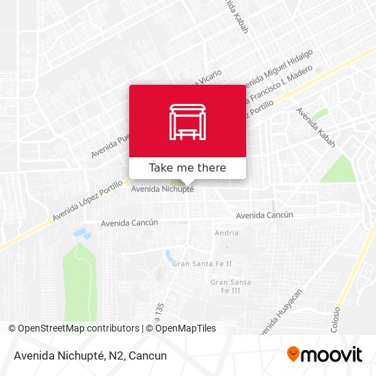 Avenida Nichupté, N2 map