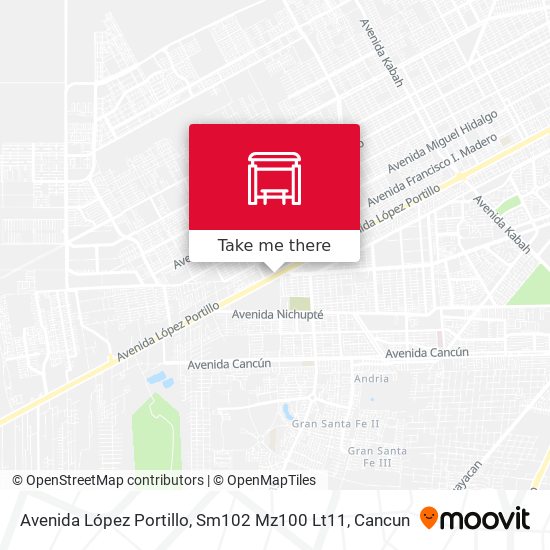 Mapa de Avenida López Portillo, Sm102 Mz100 Lt11