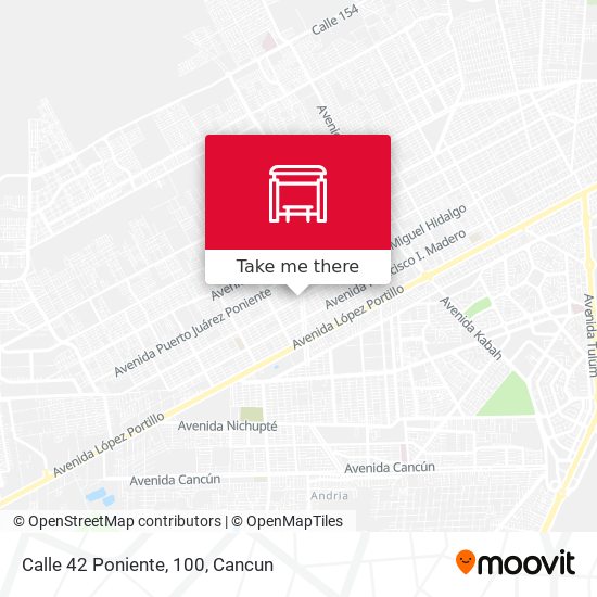 Mapa de Calle 42 Poniente, 100