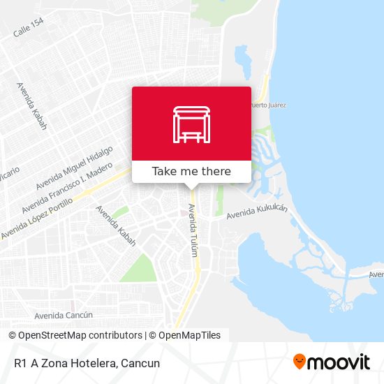 R1 A Zona Hotelera map