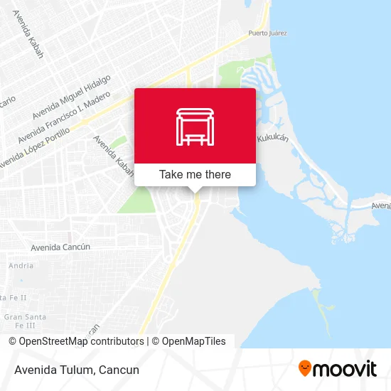 Avenida Tulum map