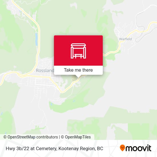 Hwy 3b/22 at Cemetery map