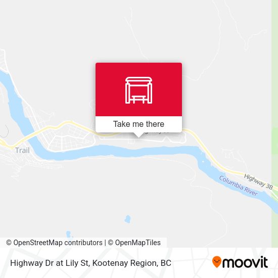 Highway Dr at Lily St map