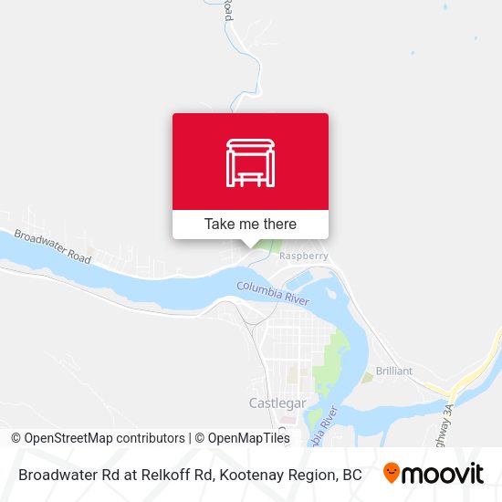 Broadwater Rd at Relkoff Rd map