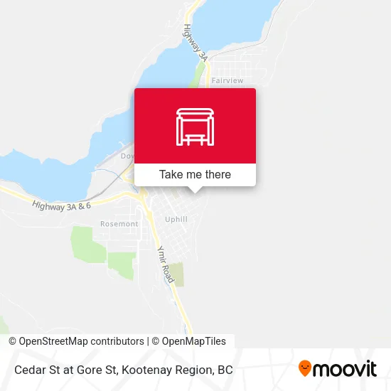 Cedar St at Gore St map