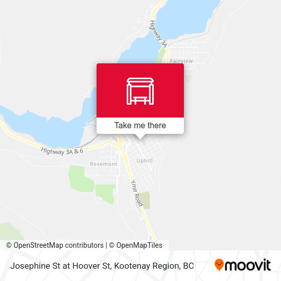 Josephine St at Hoover St map