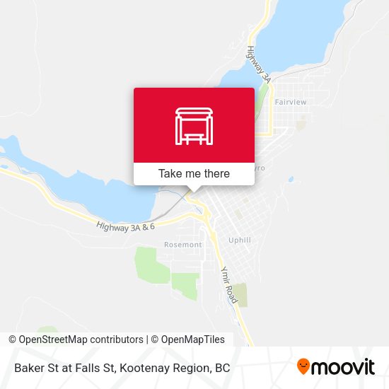 Baker St at Falls St map