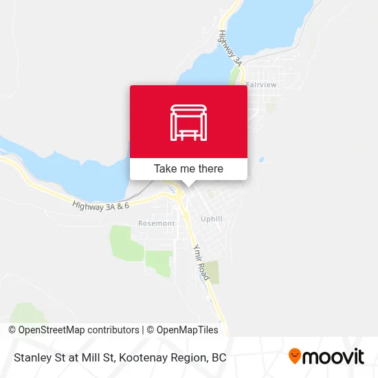 Stanley St at Mill St map
