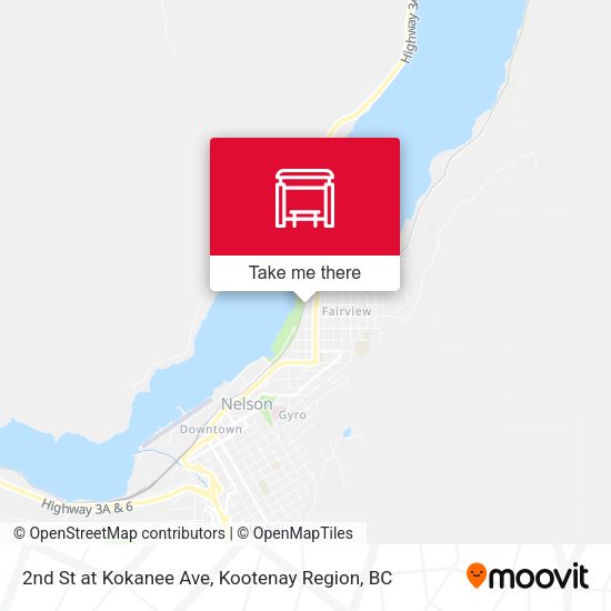 2nd St at Kokanee Ave map