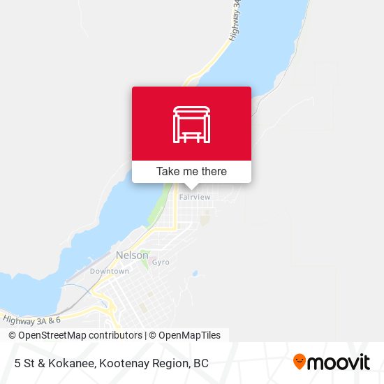 5 St & Kokanee map